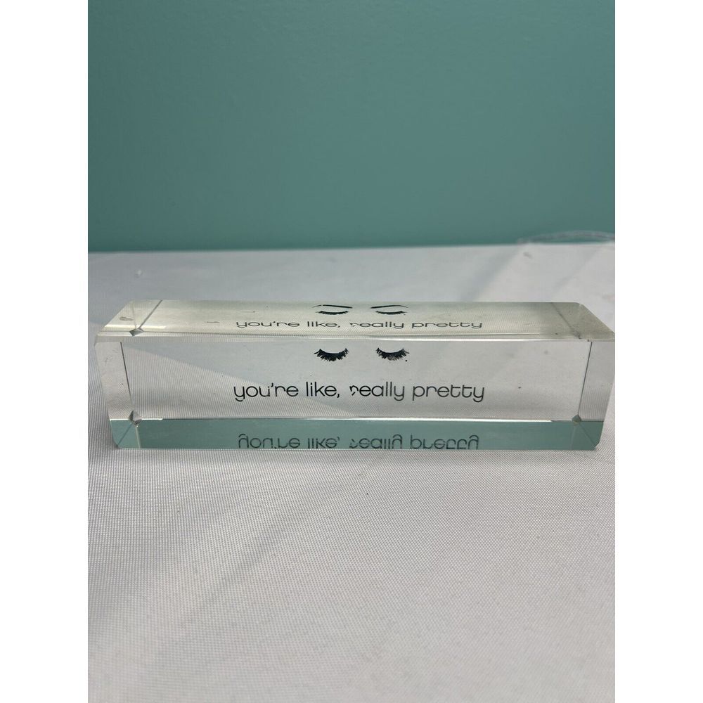 High Glass Block " You're Really Pretty"
